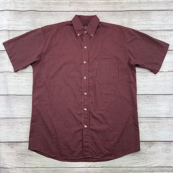RedHead Other - Red Head Shirt Mens Medium Red Check Short Sleeve Button Down Outdoor Fishing